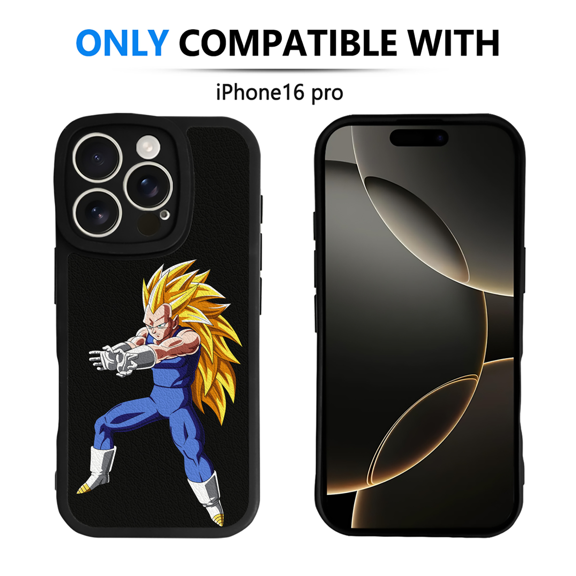 （画像用） ドラゴンボール ベジータ四世（Bejīta Yonsei）DRAGON BALL Vegeta IV 【iPhone 16シリーズ対応】シリコンスマホケース（レザー調） 材質：シリコン